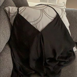 Black halter flowy top